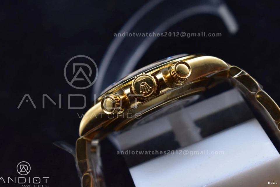 Best 1:1 Black Markers Clean 116505 Bracelet Daytona Edition V2 YG Dial SA4130 on YG 0212